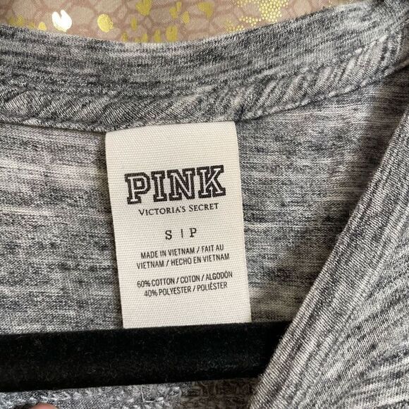 PINK Victorias Secret Gray Sequin Bling Colorful Ombre Tank Top, Small - Picture 5 of 5